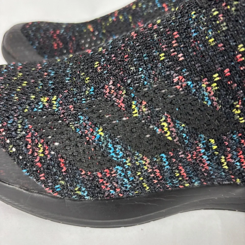 Adidas Men size 5 Sock Knit Black/Colors Sneakers Shoes Athletic Slip Ons